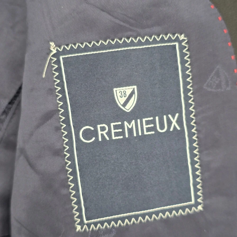 Cremieux Loro Piana Zelander Wool Blazer Sport Coat Mens 41L 35 Black 2 Button